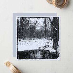 Carte De Correspondance Sentier de randonnée photo hivernal de style vinta