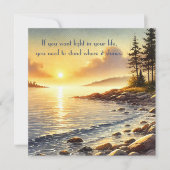 Carte De Correspondance Serene Lake & Quote (Devant)