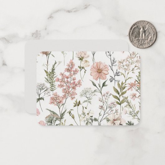 Carte De Correspondance Serene Petals (Devant/Arrière en situation)