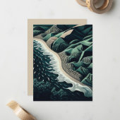 Carte De Correspondance Serene Shores (Devant/Arrière en situation)