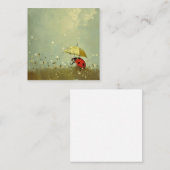 Carte De Correspondance Serene & Sophisticated : Minimalist Ladybug (Devant / Derrière)