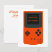 Carte De Correspondance Serez-Vous Mon Groomsman Main Game Électronique (Devant / Derrière)