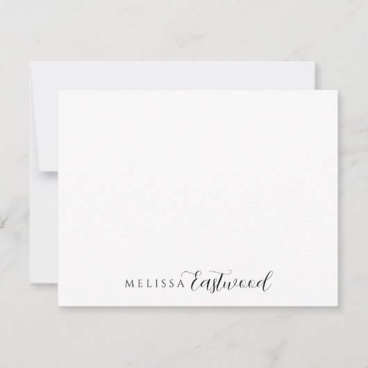 Carte De Correspondance Serif à script monogramme élégant (Devant)