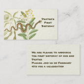 Carte De Correspondance Serpent (Devant / Derrière)