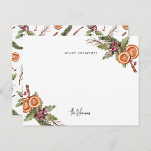 Carte De Correspondance Serre de Noël rustique