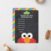 Carte De Correspondance Sesame Street | Vœux d'anniversaire d'Elmo sur tab (Devant/Arrière en situation)