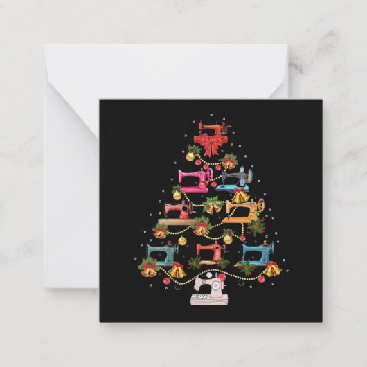 Carte De Correspondance Sewing Machine Christmas Tree (Devant)