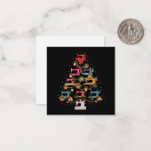 Carte De Correspondance Sewing Machine Christmas Tree (Devant/Arrière en situation)