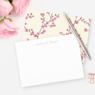 Carte De Correspondance Shabby Chic Fleur sauvage Papeterie personnalisée