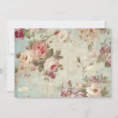 Carte De Correspondance Shabby Elegant Rose rustiques (Dos)