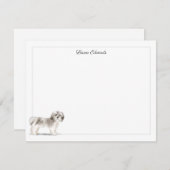 Carte De Correspondance Shih Tzu Gray Border Personalized (Devant / Derrière)