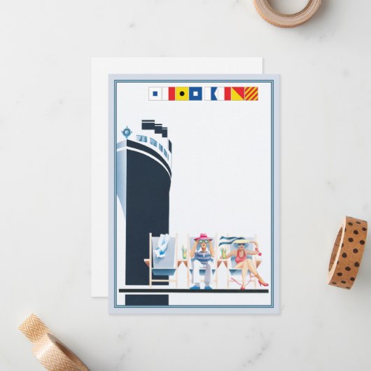 Carte De Correspondance Ship Ahoy © (Devant/Arrière en situation)