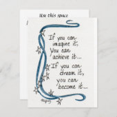 Carte De Correspondance Si vous pouvez l'imaginer... dire dessin couleur (Devant / Derrière)