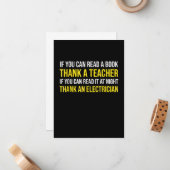 Carte De Correspondance Si vous pouvez lire, remerciez un enseignant élect (Devant/Arrière en situation)