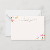 Carte De Correspondance Signature fantaisiste Merci Confetti Script  (Devant)