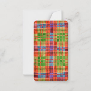 Carte De Correspondance Signet MAC RAE TARTAN - Marque-page - 8,9x5 cm