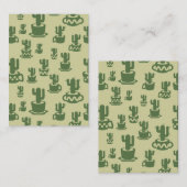 Carte De Correspondance Silhouette de cactus succulent en tasses et pots (Devant / Derrière)