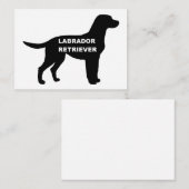 Carte De Correspondance silhouette nom labrador (Devant / Derrière)