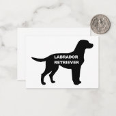 Carte De Correspondance silhouette nom labrador (Devant/Arrière en situation)