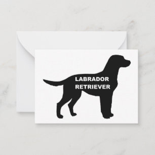 Carte De Correspondance silhouette nom labrador