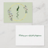 Carte de correspondance simple (Devant / Derrière)