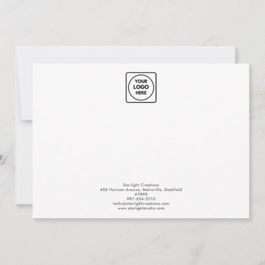 Carte de correspondance simple avec logo professio (Devant)