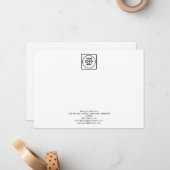 Carte de correspondance simple avec logo professio (Devant/Arrière en situation)