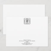 Carte de correspondance simple avec logo professio (Devant / Derrière)