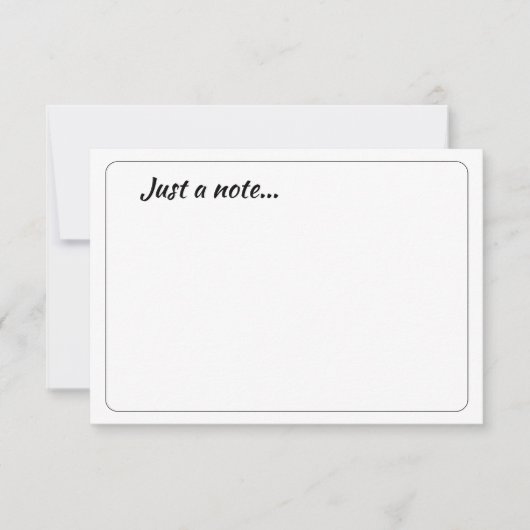 Carte De Correspondance Simple Blank Just a Note (Devant)