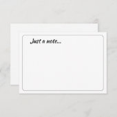 Carte De Correspondance Simple Blank Just a Note (Devant / Derrière)