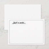 Carte De Correspondance Simple Blank Juste une note (Devant / Derrière)