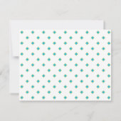 Carte De Correspondance Simple bleu vert diamant Polka point personnalisé (Dos)