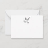 Carte De Correspondance Simple Cardinal d'hiver noir et blanc (Devant)