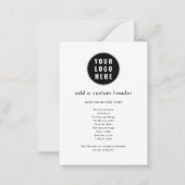 Carte De Correspondance Simple code QR Code de l'entreprise tendance perso (Dos)