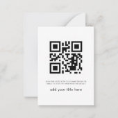 Carte De Correspondance Simple code QR Code de l'entreprise tendance perso (Devant)