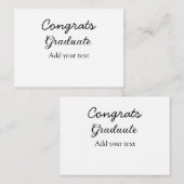Carte De Correspondance Simple congratulation graduation add your (Devant / Derrière)
