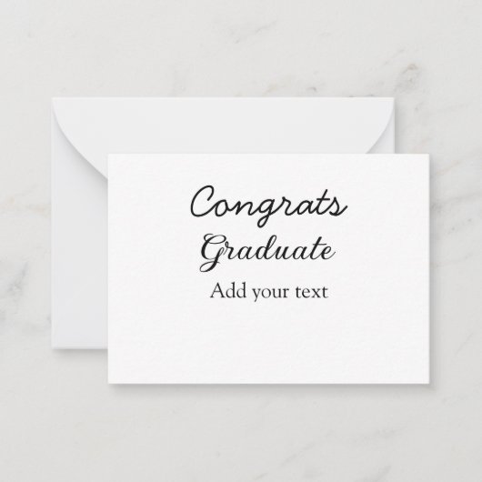 Carte De Correspondance Simple congratulation graduation add your (Devant)