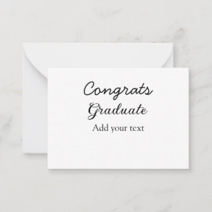 Carte De Correspondance Simple congratulation graduation add your