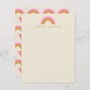 Carte De Correspondance Simple Cute Retro Rainbow Stationery personnalisée