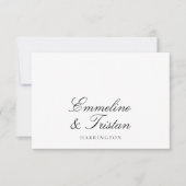 Carte De Correspondance Simple Elegant Couple Names Script Monogramme (Devant)