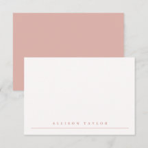 Simple élégant Dusty Pink Nom personnalisé