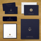 Carte De Correspondance Simple Elegant Justice Scale Legal