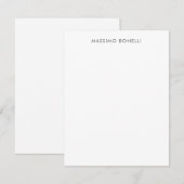 Carte De Correspondance Simple Élégant Moderne (Devant / Derrière)