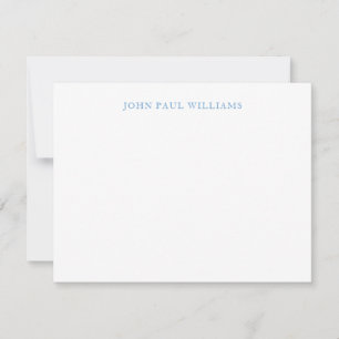 Carte De Correspondance Simple élégant professionnel classique Dusty Blue