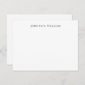 Carte De Correspondance Simple élégant professionnel classique noir gris (Devant / Derrière)