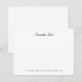 Carte De Correspondance Simple Élégant Script Professionnel Personnalisé (Devant / Derrière)