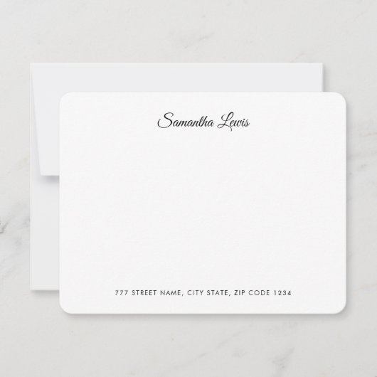 Carte De Correspondance Simple Élégant Script Professionnel Personnalisé (Devant)