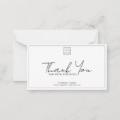 Carte De Correspondance Simple Entreprise Logo Promo Code Merci (Devant)