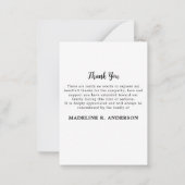 Carte De Correspondance Simple Eucalyptus Memorial Photo Merci funéraire (Dos)