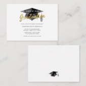 Carte De Correspondance Simple Grad Minimalist Graduation Party (Devant / Derrière)